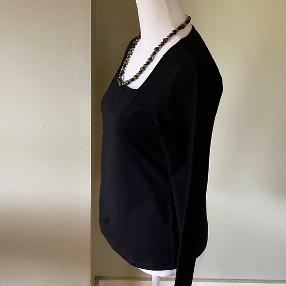 Women's Basic Long Sleeve Slim-Fit Square Neck Tee Shirt Top (NWOT) - Picture 5 of 15